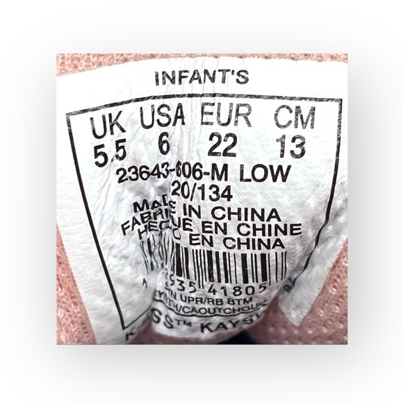 K Swiss ⌘ Gold Glitter Leather Baby Walker Sneakers ⌘ Pastel Pink ⌘ Toddler 6 ⌘ - Picture 13 of 16